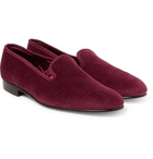 George Cleverley - Albert Velvet Slippers - Men - Burgundy