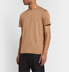 Theory - Clean Silk and Cotton-Blend T-Shirt - Brown