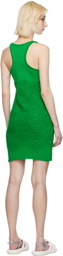 Kijun Green Jacquard Minidress