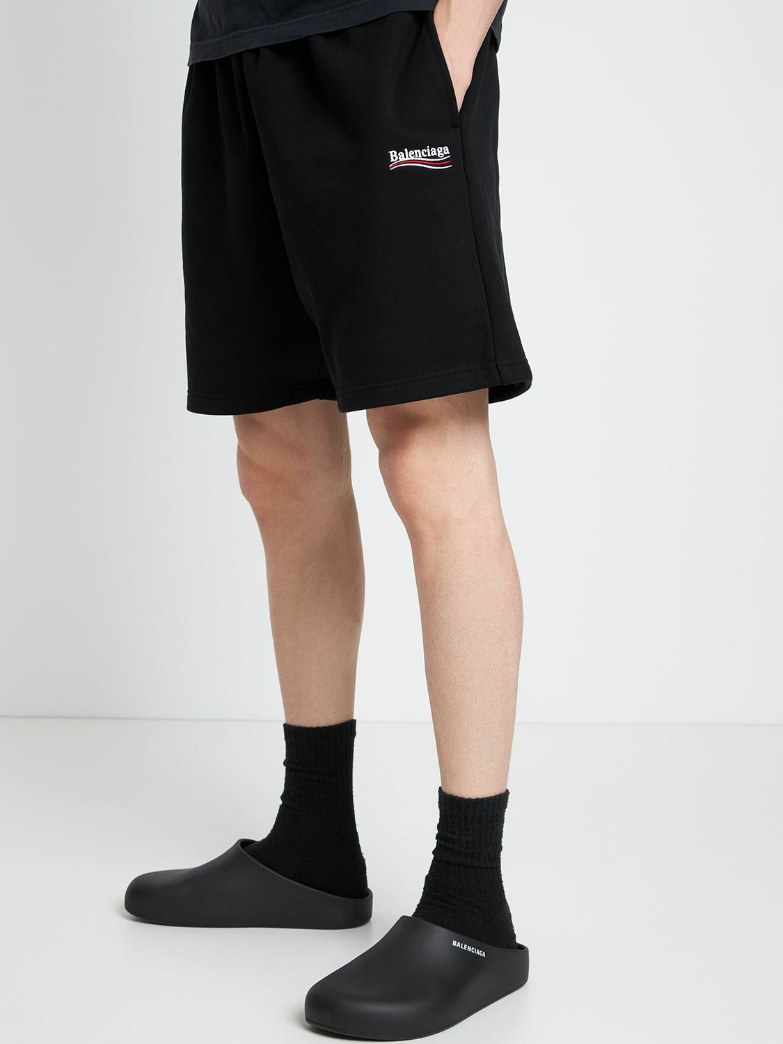 balenciaga clog pool slides