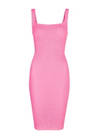 Hunza G - Pink Seersucker Dress, Dress, Nylon, One Size, Square-Neck, Hand Wash, Hunza G Dress