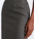 Mugler Houndstooth wool midi dress