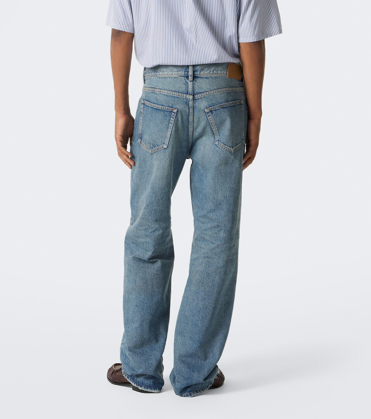 Saint Laurent Faded wide-leg jeans