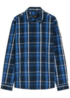 Belstaff Fleet Checked Cotton-poplin Shirt Navy