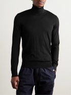 Zegna - Cashmere and Silk-Blend Rollneck Sweater - Black