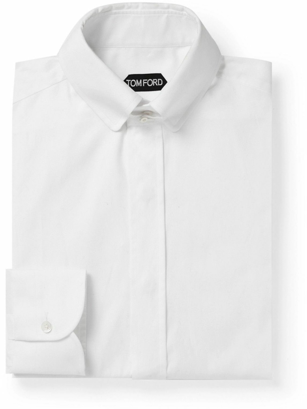 Photo: TOM FORD - Slim-Fit Cotton-Poplin Shirt - White