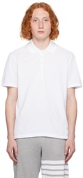 Thom Browne White Stripe Trim Polo