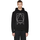 McQ Alexander McQueen Black Logo Glyph Icon Clean Hoodie