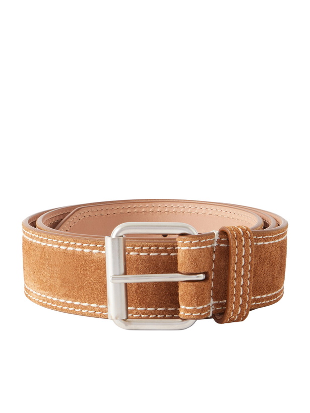 Photo: Dries Van Noten - 4cm Suede Belt - Brown