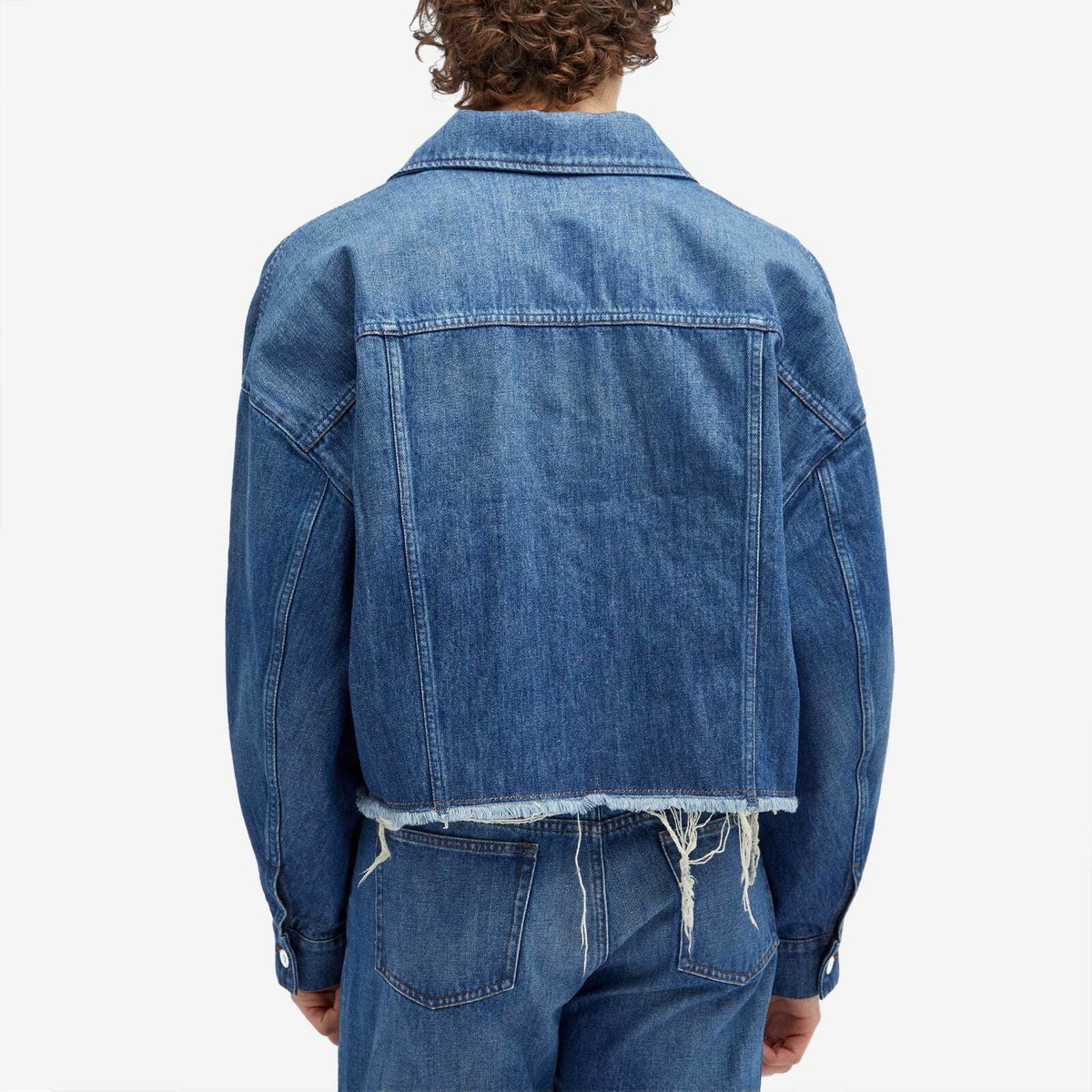 A.P.C. デニムジャケット Natacha Ramsay-Levi コラボ A.P.C. Men's x Natacha Ramsay Levi Raw Edge Denim Jacket in Washed