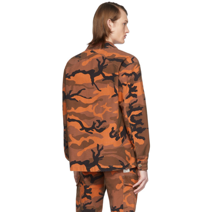 Orange on sale camouflage jacket