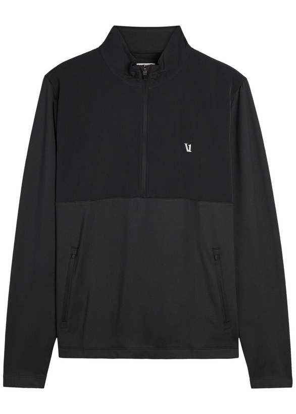 Photo: Vuori Sunday Element Half-zip Stretch-jersey Jacket Black