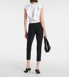 Alexander McQueen High-rise crêpe straight pants