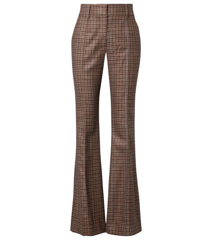 Photo: Gabriela Hearst Rhein checked wool and cashmere flared pants