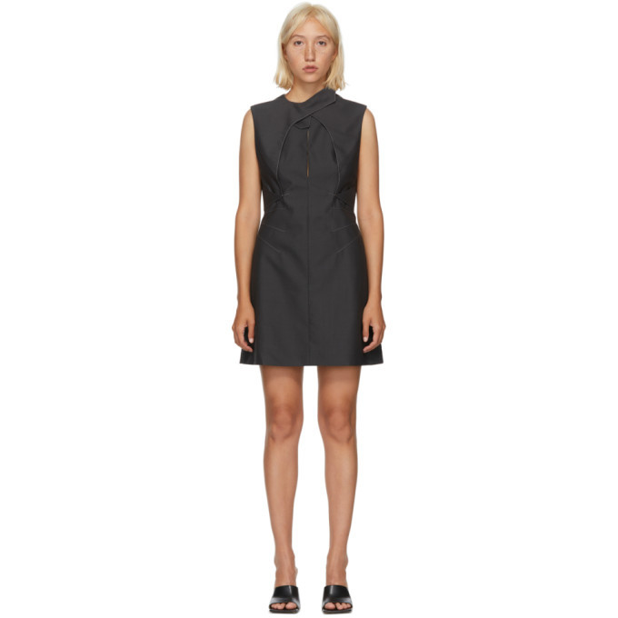 Photo: Situationist Grey Wrap Collar Dress