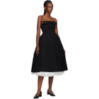 SHUSHU/TONG Black Bowknot Bandeau Midi Dress