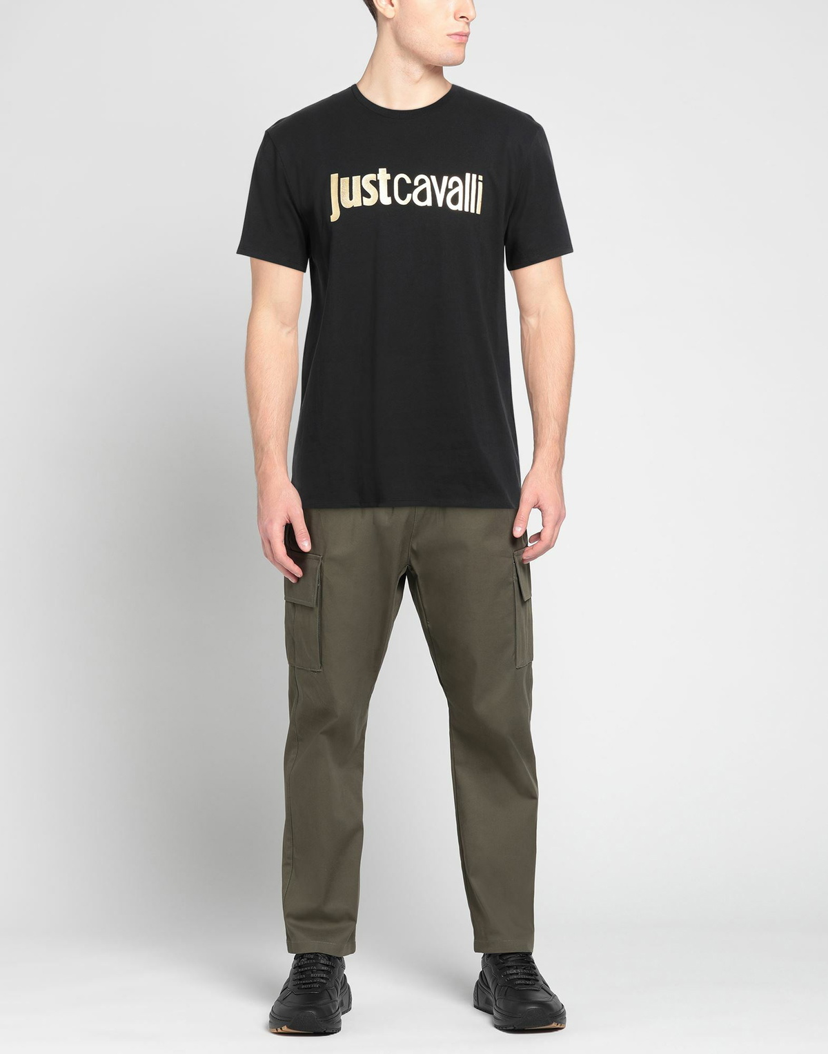 Just Cavalli Mens T-shirt in Black