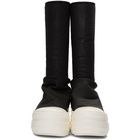 Rick Owens Drkshdw Black Double Bumper Sock High-Top Sneakers