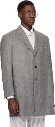 Thom Browne Gray 4-Bar Coat