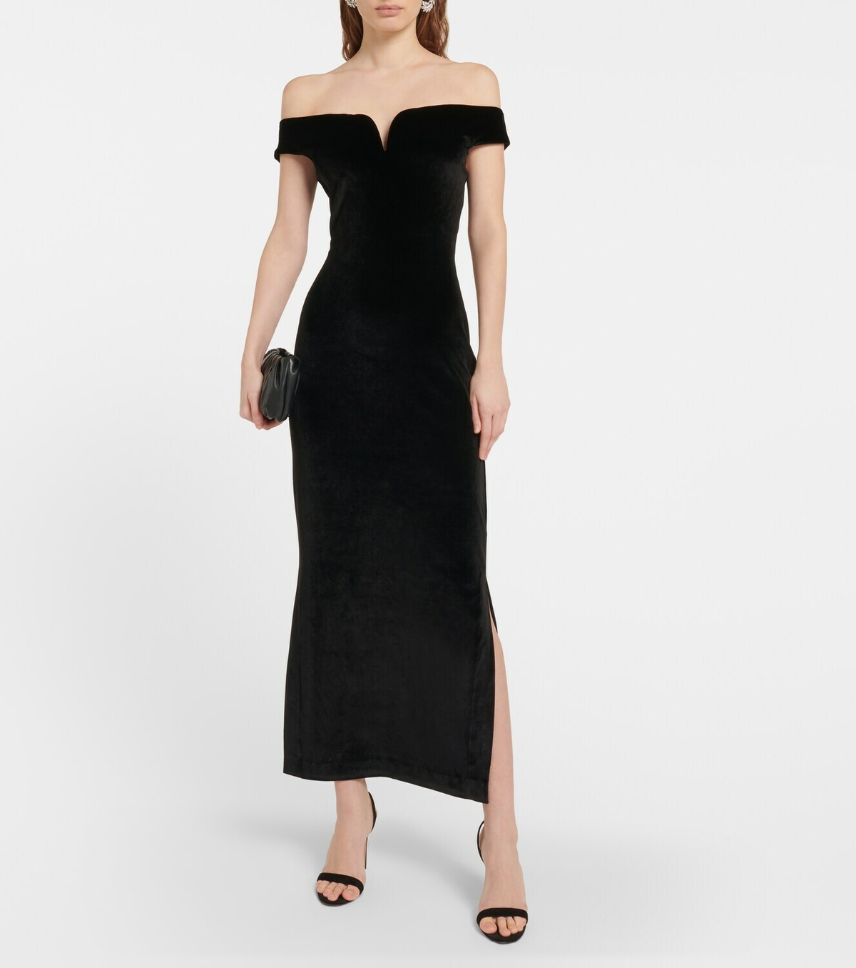 Nanushka - Lucy off-shoulder velvet maxi dress Nanushka Nanushka - Lucy off-shoulder velvet maxi dress Nanushka