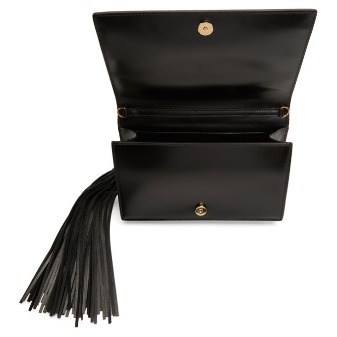 Balmain Black Leather Tassel Crossbody Bag Balmain