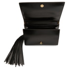 Balmain Black Leather Tassel Crossbody Bag