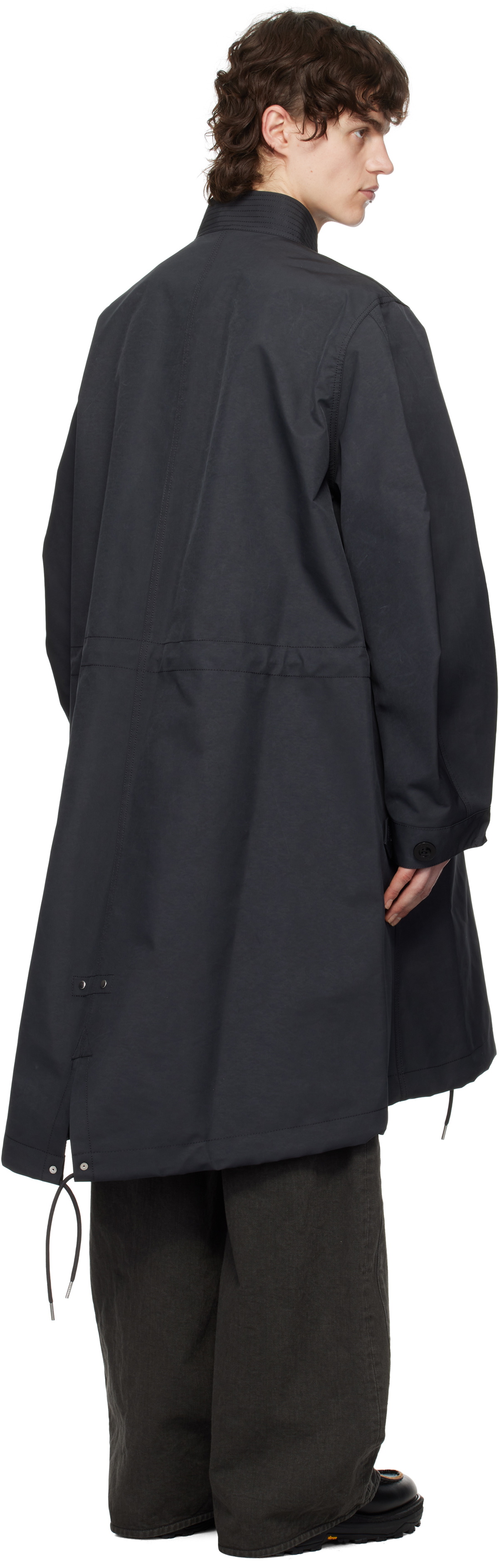 sacai Black 3 Layer Bonding Coat Sacai
