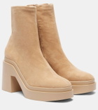 Clergerie Nina suede platform ankle boots