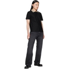 Burberry Black Check Collar Cotton Polo