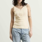 Auralee Women's Organic Cotton Fine Rib Tank Top in Ivory