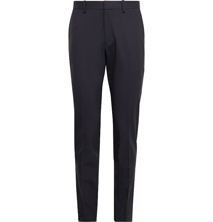 Photo: Theory - Mayer Slim-Fit Stretch-Wool Trousers - Blue