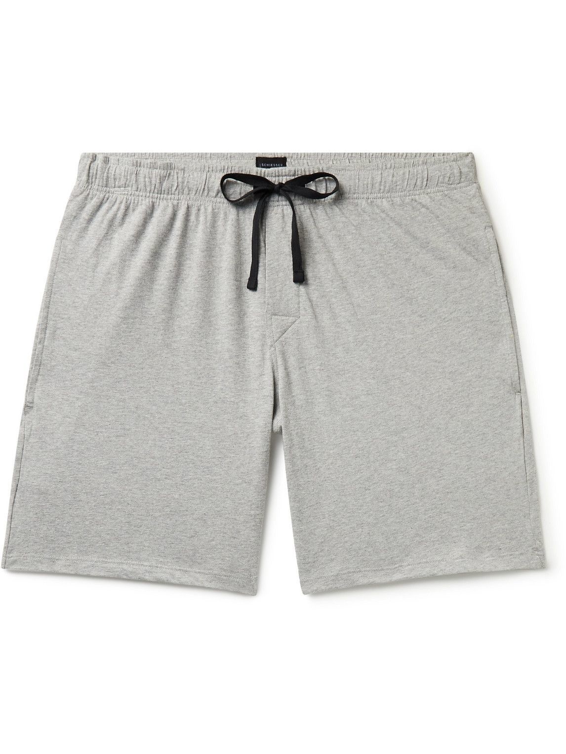 Photo: Schiesser - Cotton-Jersey Drawstring Pyjama Shorts - Gray