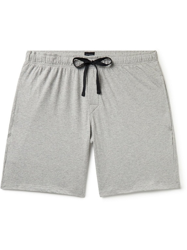 Photo: Schiesser - Cotton-Jersey Drawstring Pyjama Shorts - Gray
