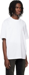 WOOYOUNGMI White Tuft Embroidered Back Logo T-shirt
