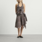 Damson Madder Women's Parker Sash Skirt in Dark Brown