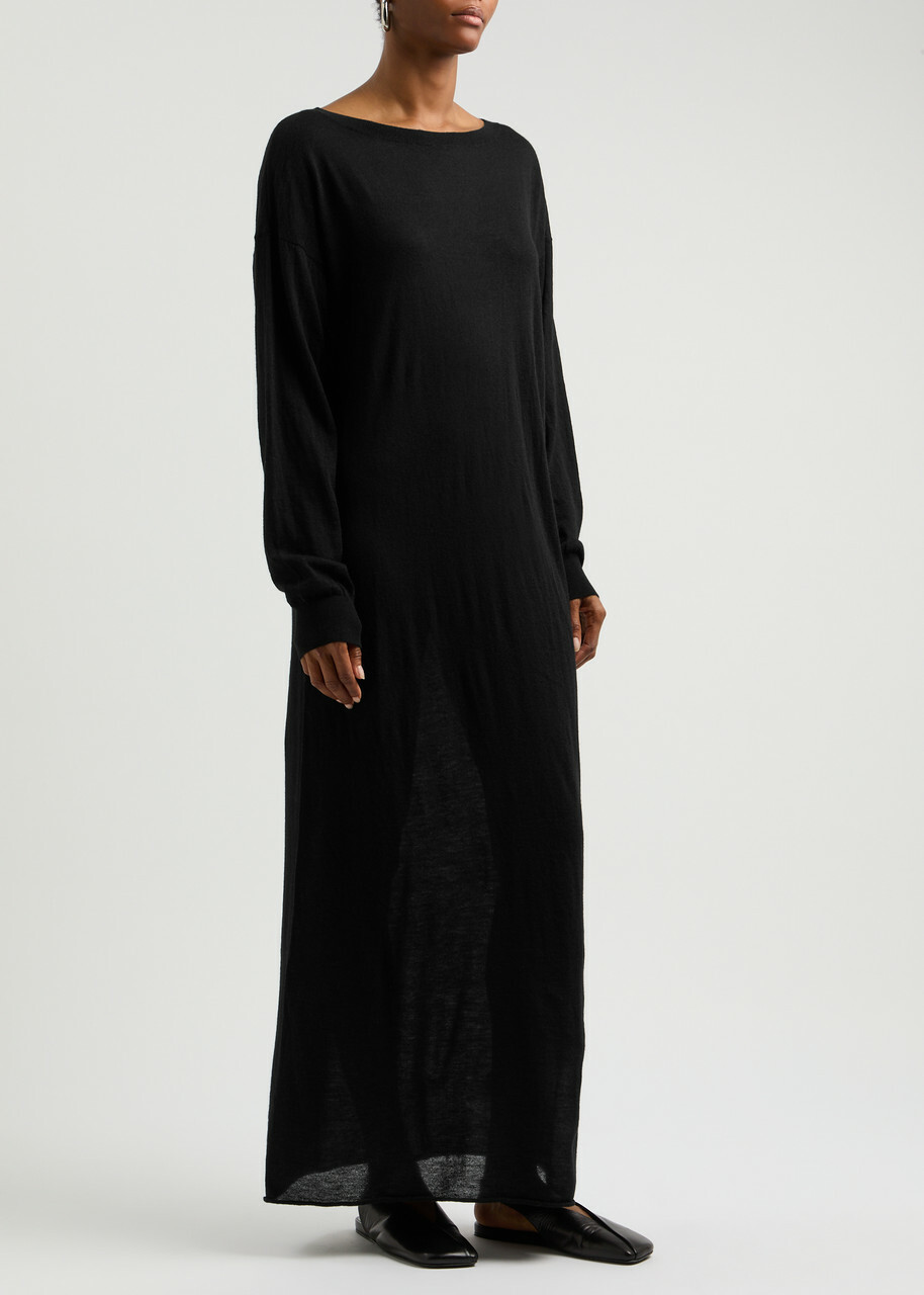 Extreme Cashmere N°368 Fab Cashmere Maxi Jumper Dress - Black Extreme Cashmere N°368 Fab Cashmere Maxi Jumper Dress - Black