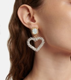 Magda Butrym - Embellished asymmetric heart earrings
