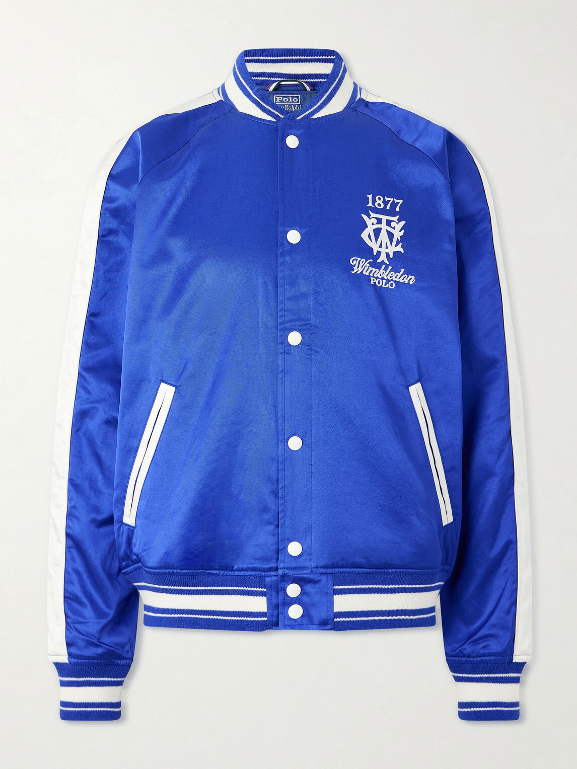 Polo Ralph Lauren - Wimbledon Cotton-Blend Woven Bomber Jacket - Blue