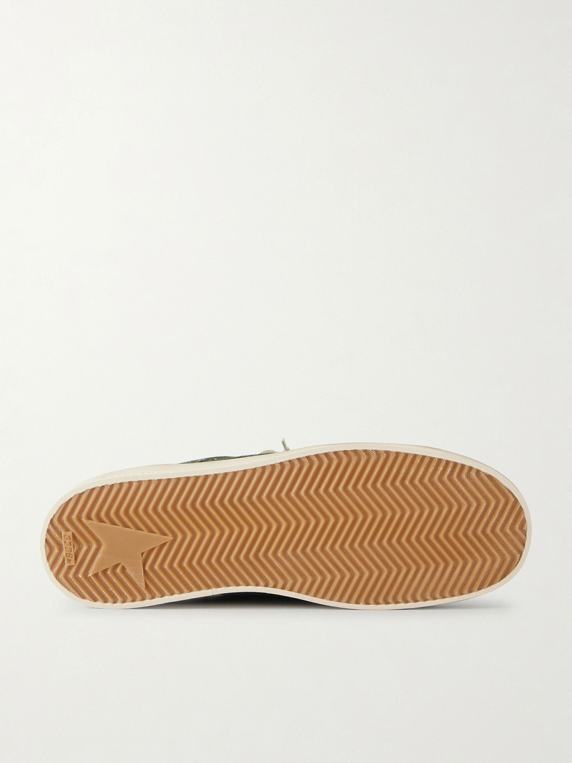 Golden Goose - Stardan Distressed Leather-Trimmed Suede Sneakers - Green