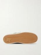Golden Goose - Stardan Distressed Leather-Trimmed Suede Sneakers - Green