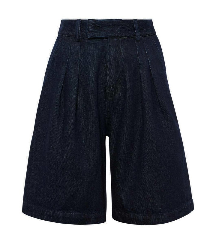 Photo: The Frankie Shop Xavier denim Bermuda shorts