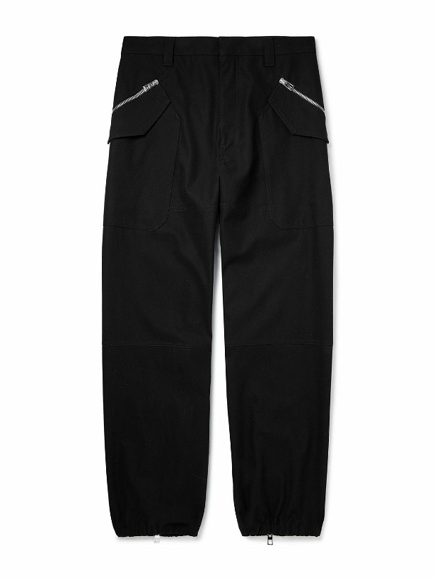 Photo: LOEWE - Tapered Cotton-Twill Cargo Trousers - Black