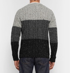 Howlin' - Little Larry Cable-Knit Colour-Block Mélange Wool Sweater - Men - Gray