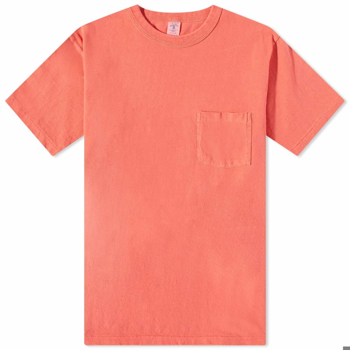 Photo: Velva Sheen Men's Pigment Dyed Pocket T-Shirt in Raspberry