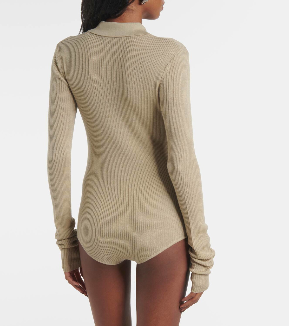 The Frankie Shop Solana wool, silk, and cashmere bodysuit