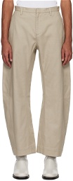 Dion Lee Beige Arch Trousers