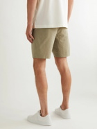 Mr P. - Straight-Leg Organic Cotton-Seersucker Drawstring Shorts - Neutrals