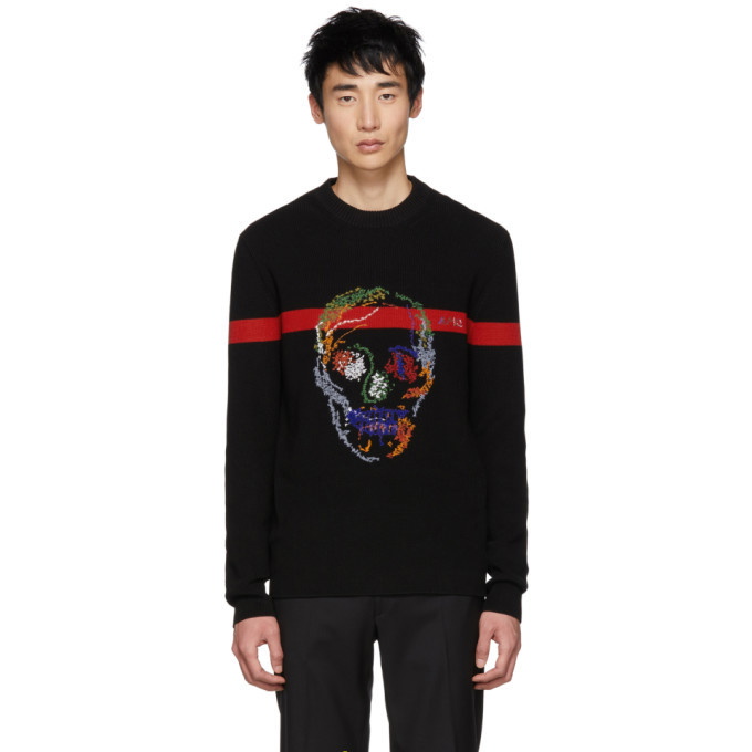 Photo: Alexander McQueen Black and Red Skull Sweater