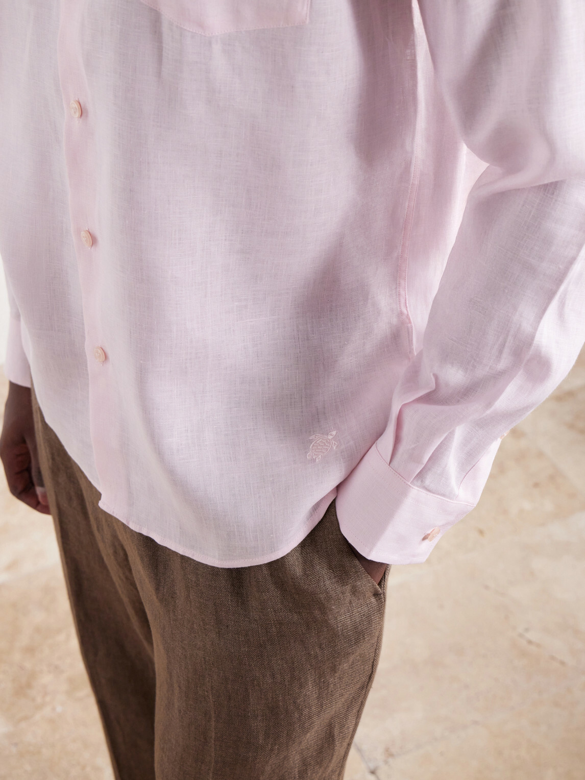 Vilebrequin - Caroubis Woven Linen Shirt - Pink