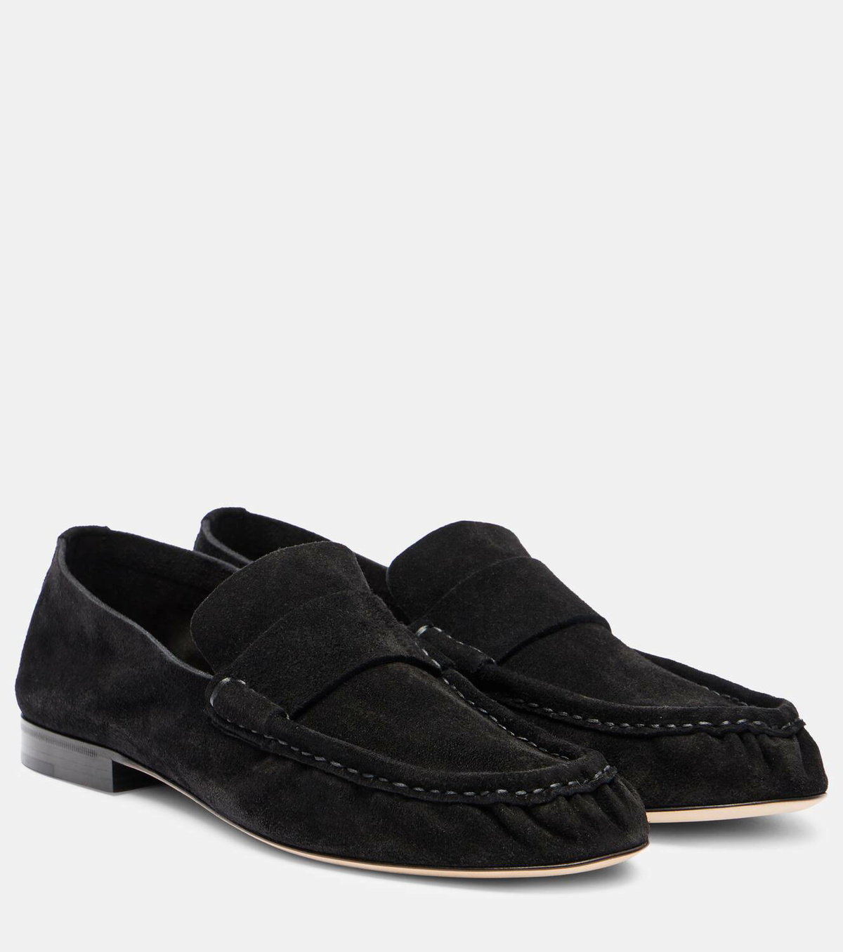 The Row Suede slip-on shoes